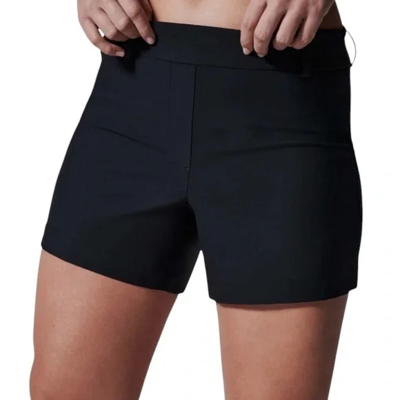 NWT Spanx Women’s Sunshine Short Very Black Sz Large - Picture 1 of 7